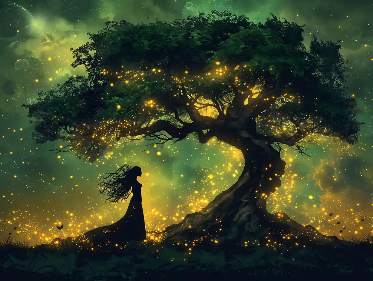 Woman_silhouette_meditates_under_the_fairy_tree_of_da8a6785-6cc6-47e0-8451-1b30efdab444_3